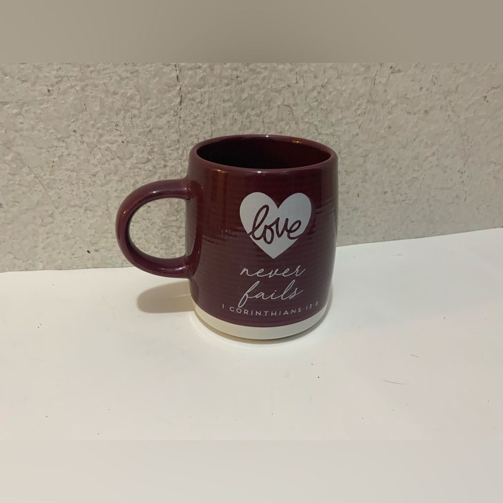 Mug Corinthians 13:8 Love Never Fails Scripture Coffee